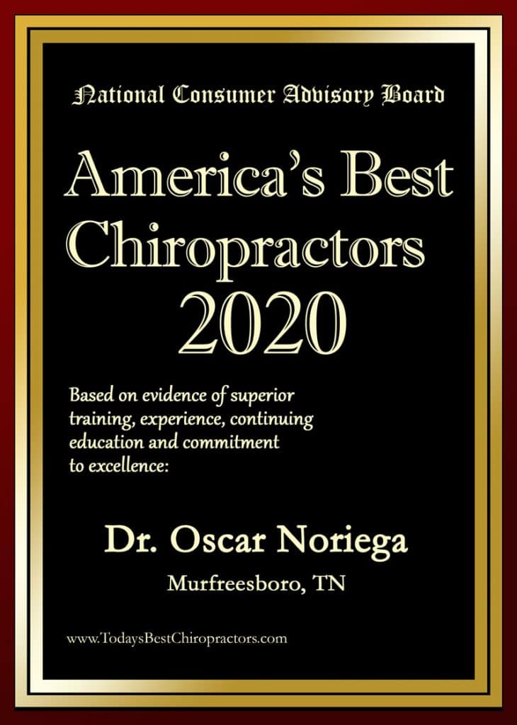 America's Best Chiropractor 2020 Dr. Oscar Noriega DC Murfreesboro