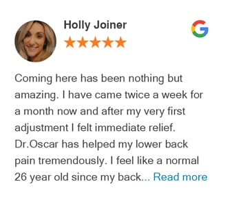 Holly Joiner google review for Revolution Chiropractic Murfreesboro