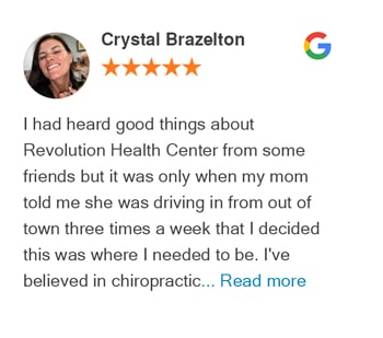 Google Review- Crystal Brazelton -Revolution Chiropractic Murfreesboro