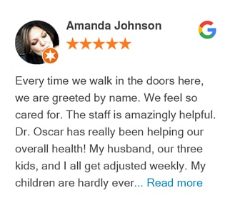 Google Review Amanda Johnson - Revolution Chiropractic Murfreesboro