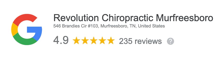 Google Reviews -Revolution Chiropractic Murfreesboro